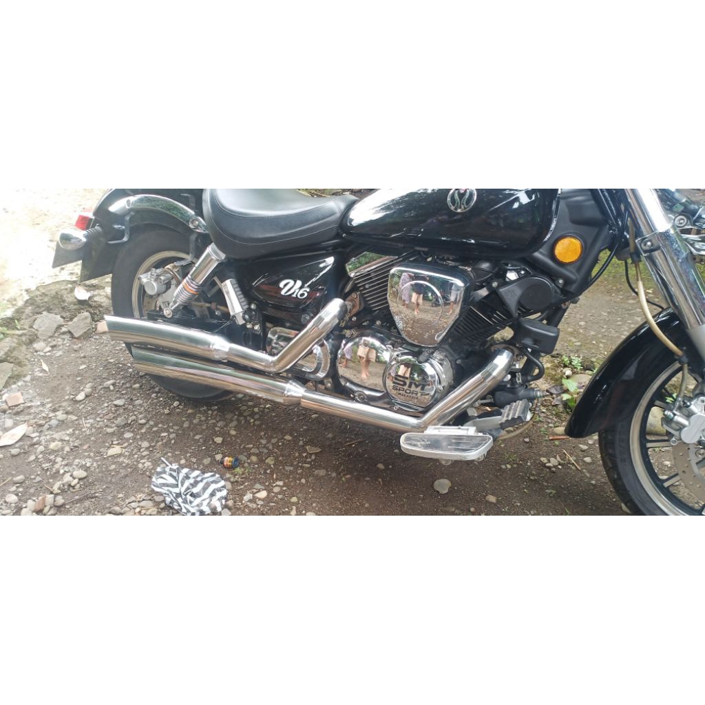 Knalpot V16 SM Sport Fullsystem Tinggal Pasang