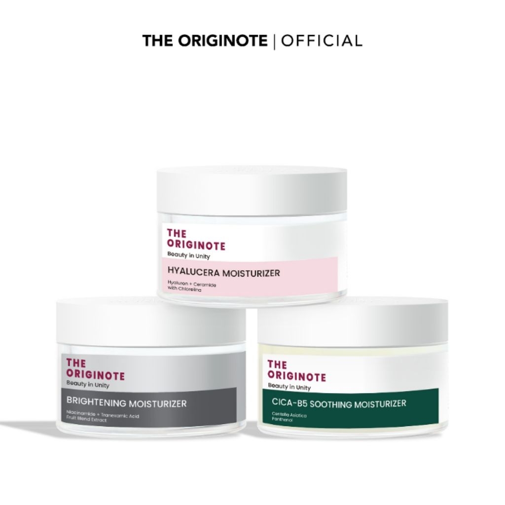 The Originate Hyalucera Moisturizer Gel 50ml> Cica-B5 Sooting Moisturizer> Brightening Moisturizer