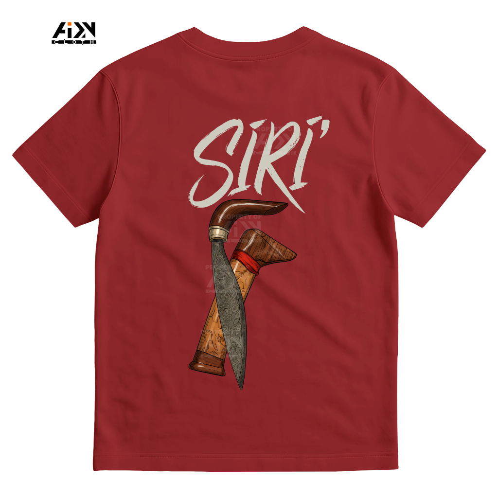 T-Shirt Kaos Distro Bugis Siri' Badik - Baju Distro - Premium Cotton Combed 24s - Tebal Lembut -Tshi