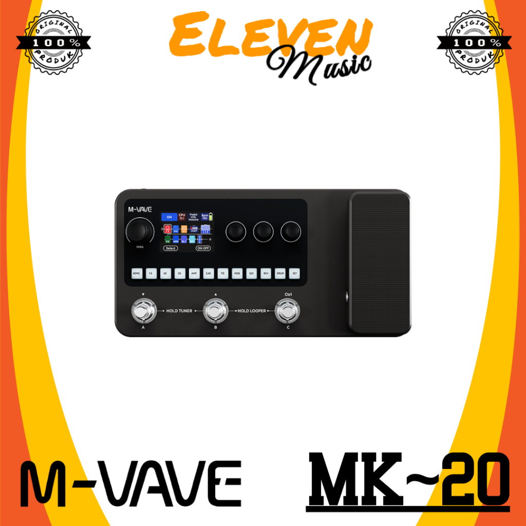 M-Vave MK-20 Multi Effect Guitar Processor Original Mvave MK20 USB Multi Efek Gitar