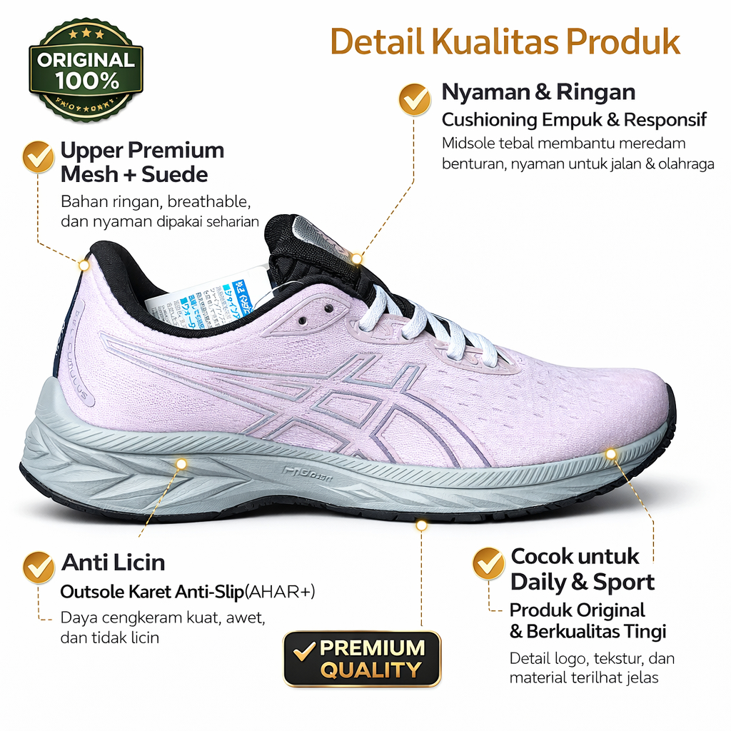 Sepatu Volly Pria Wanita Asics Ringan Anti Selip - Sepatu Olahraga Outdoor Volly/Jogging