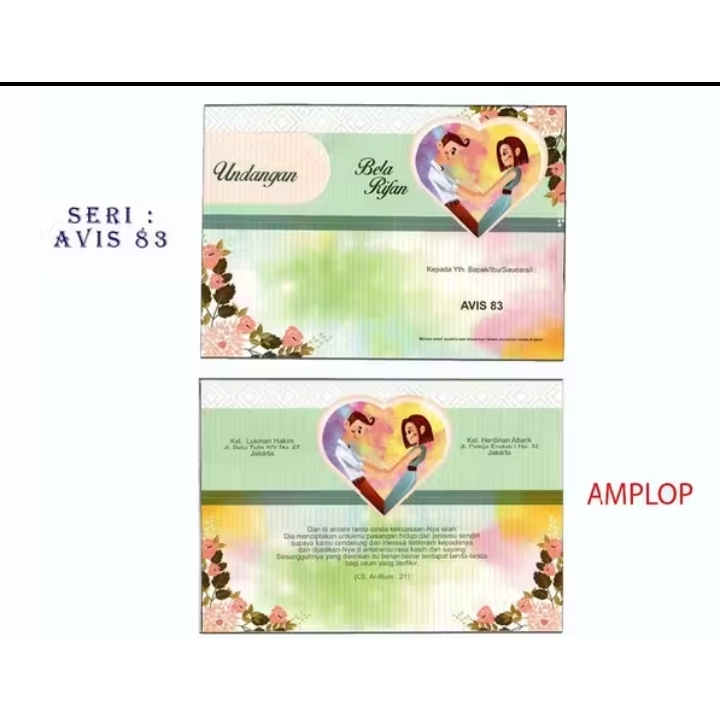 Blangko Undangan Avis 83/Blangko kosongan