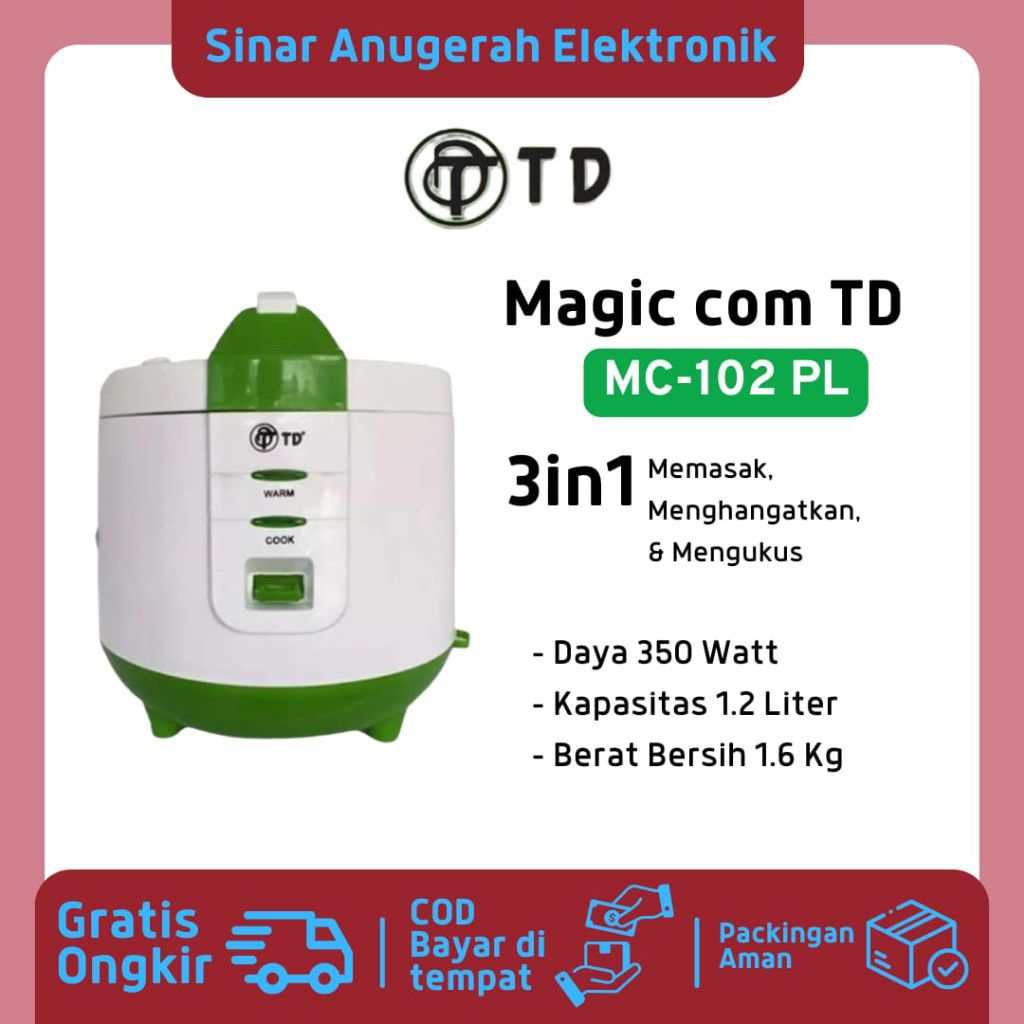 BISA COD Magic com TD 3in1 MC 102 PL / MC-102 PL 1,2 Liter Garansi 1 Tahun Termurah