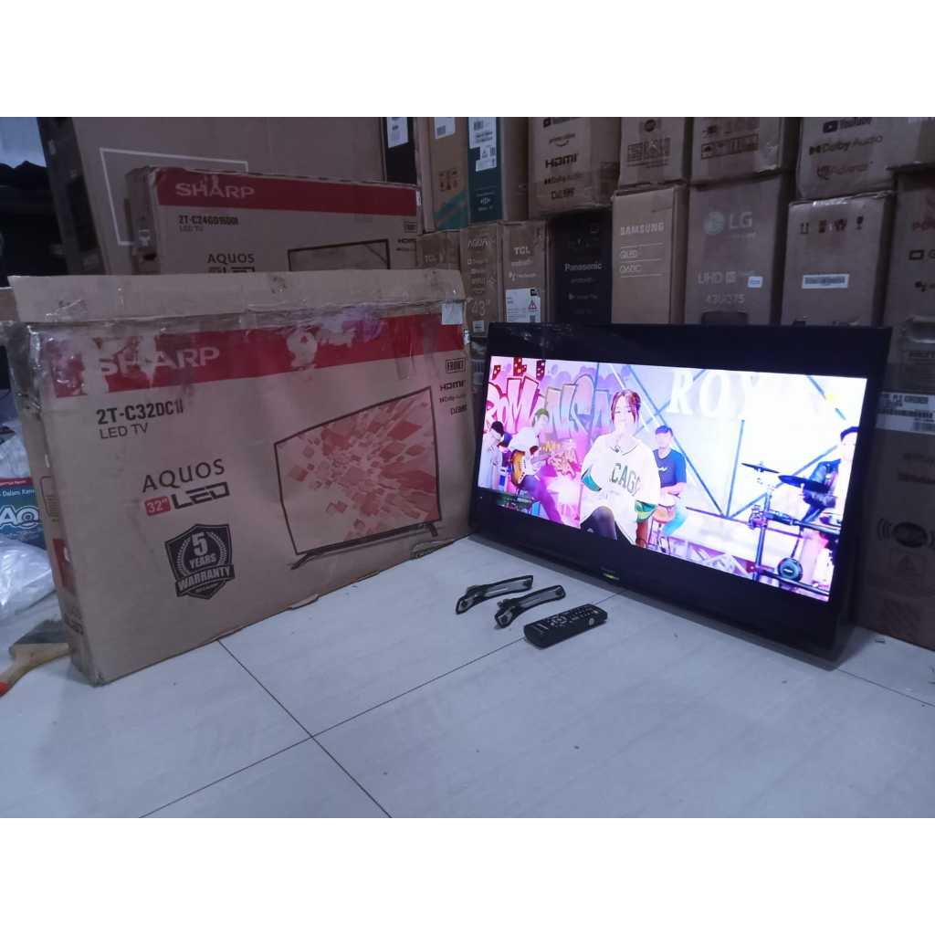 TV LED SHARP DIGITAL 32 INC SIAP PAKAI TANPA STB KONDISI BEKAS MASIH SEGEL (6877R)