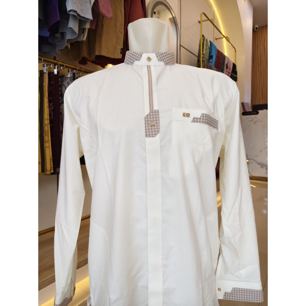 BAJU TAQWA ALRAZ PUTIH DAN PUTIH TULANG ORIGINAL