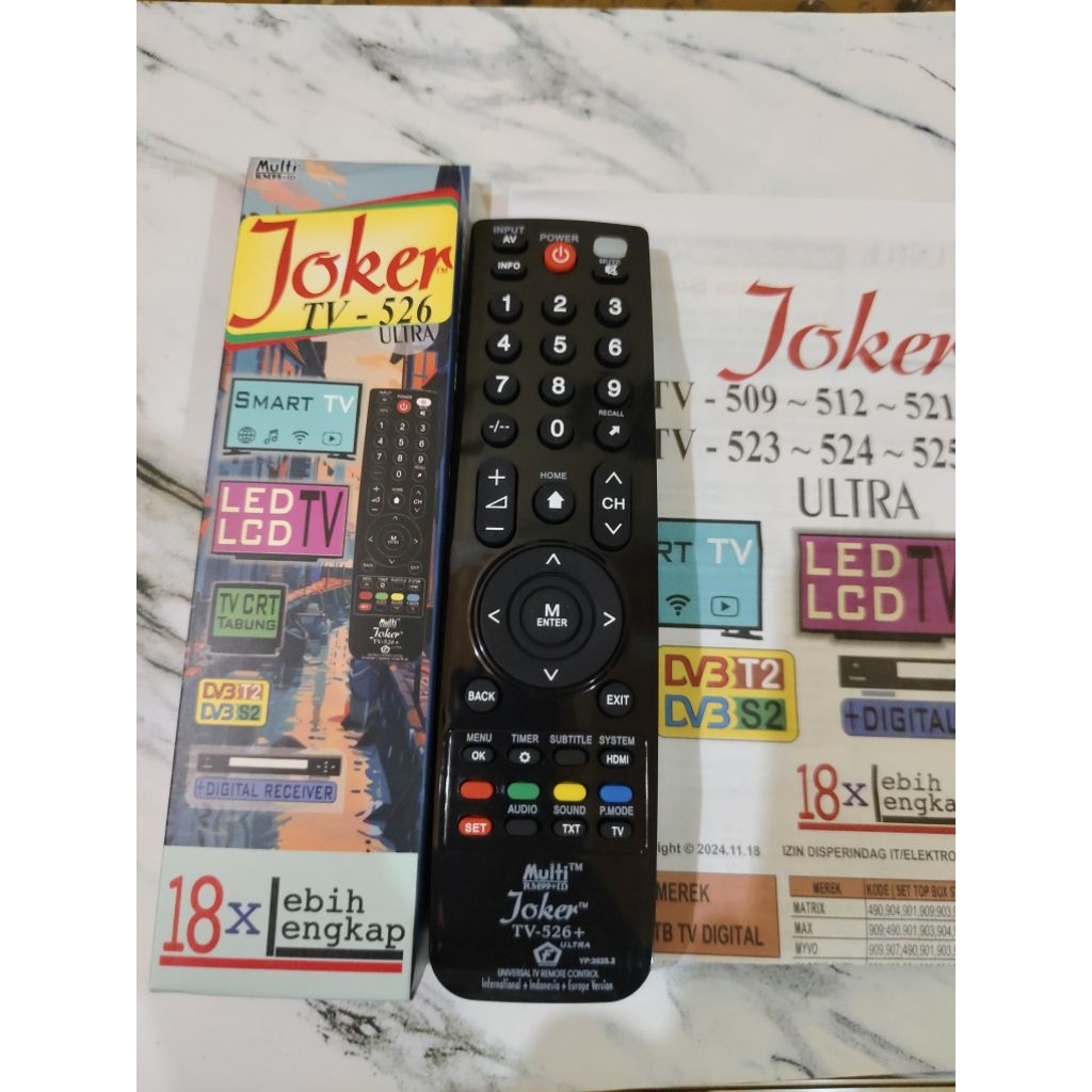 remot tv led lcd joker  multifungsi