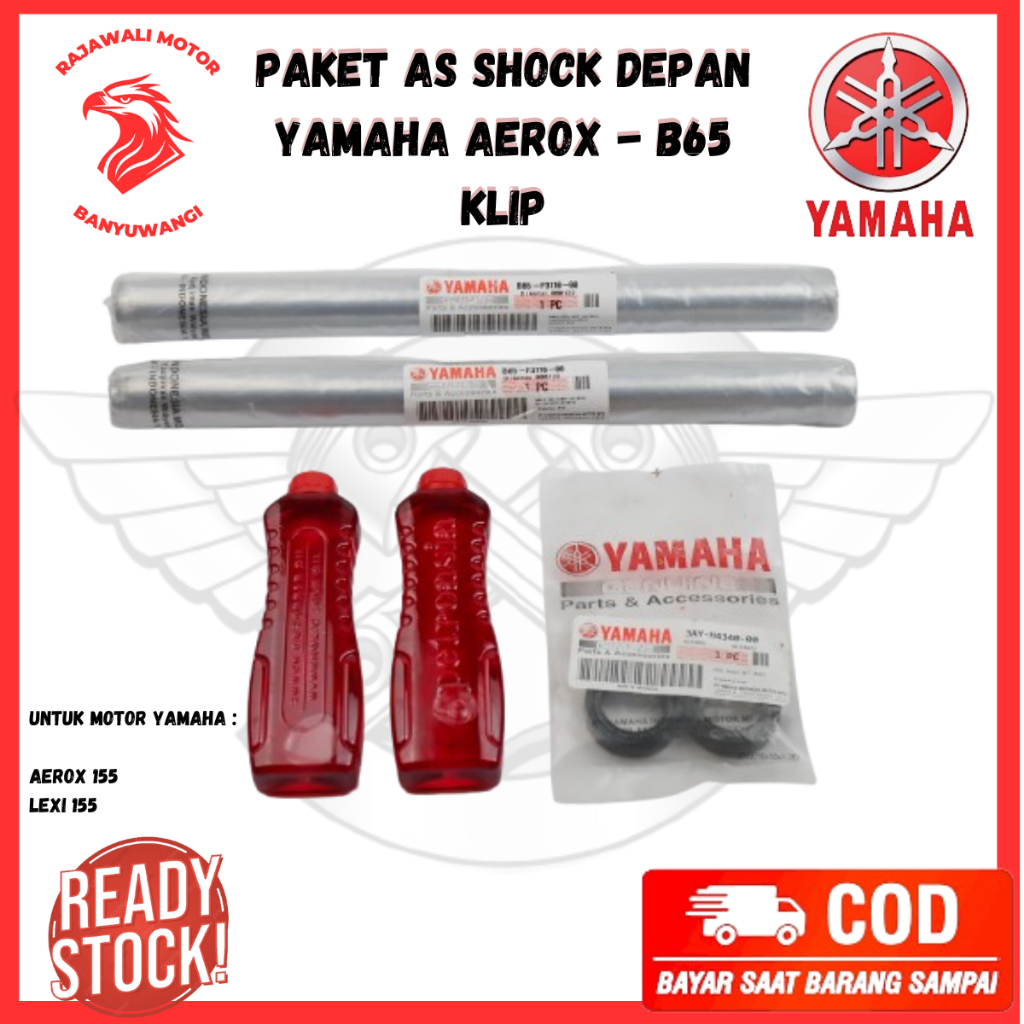 Paket Shock Depan Yamaha Aerox 155 & Lexi 155 - B65 Pipa Shock Depan Sepeda Motor Aerox 155