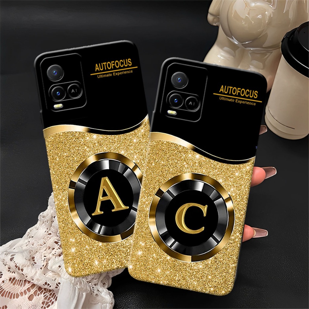 (TL-01) VIVO Y21 2021 - Y21A - Y21S - Y21T - Y33S - Y33T Softcase Procamera Silicon Case motif gold 