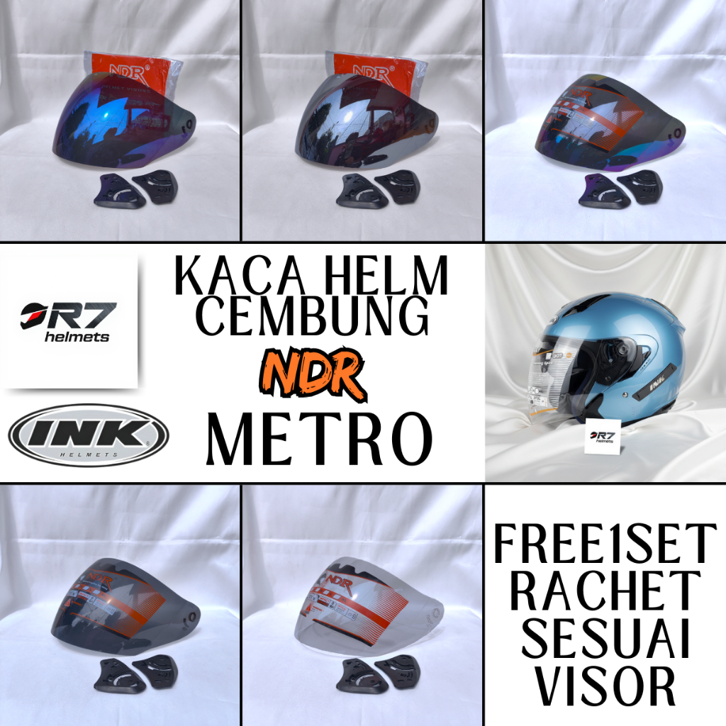 Kaca Helm INK METRO Visor Helmet CEMBUNG venom open ink centro 2 metro2 NDR helmet iridium murah