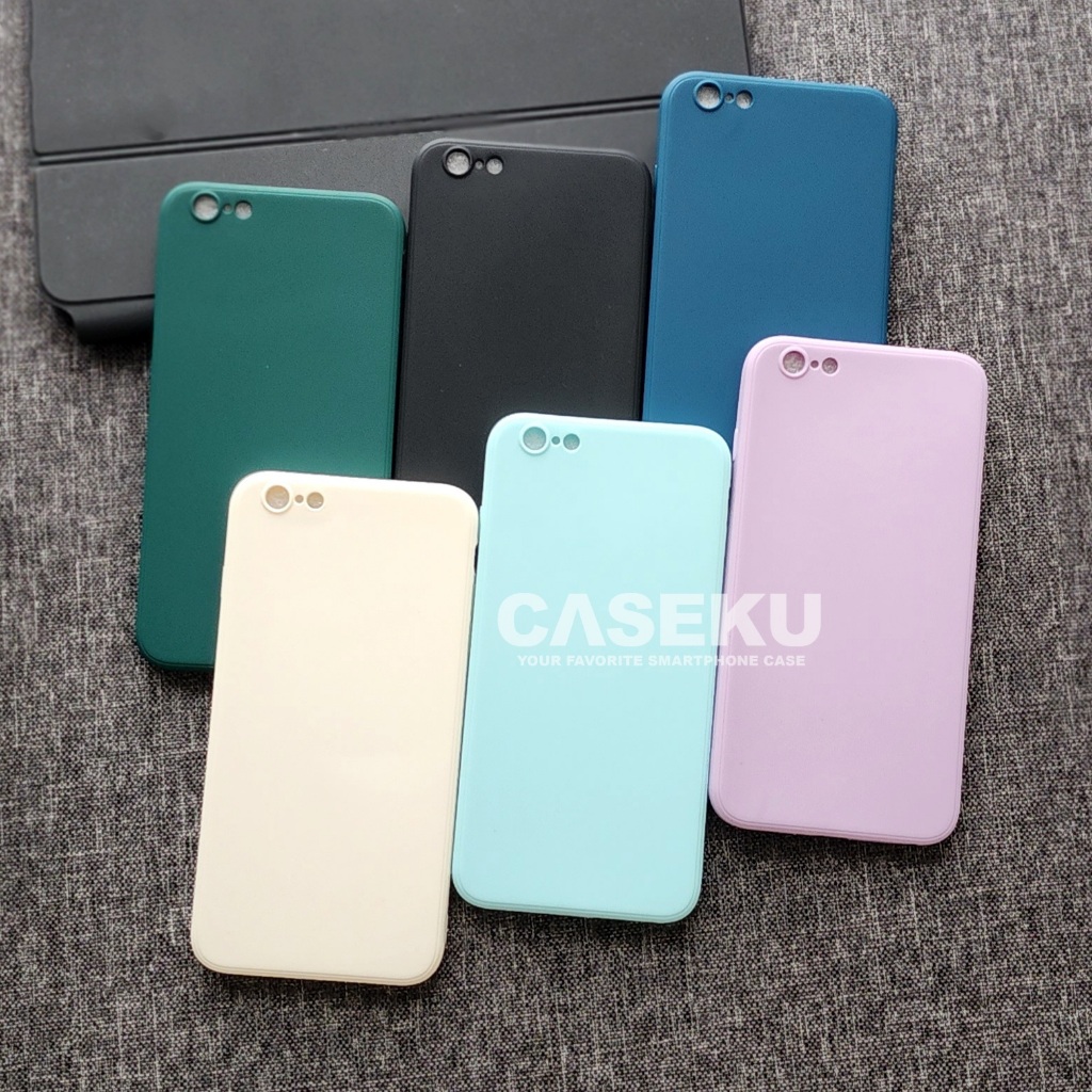 Case Softcase Candy Macaron Square Polos Case Iphone 6 Iphone 6 Plus Iphone 7 Iphone 7 Plus Iphone X