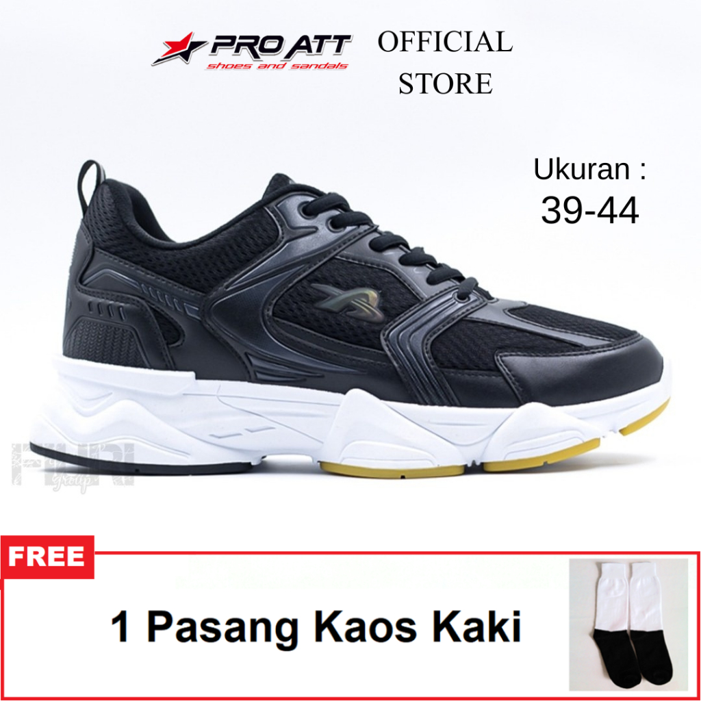 Pro Att - Nba 701 39-44 - Sepatu Olahraga Badminton Tennis Pria Wanita - Hitam Putih