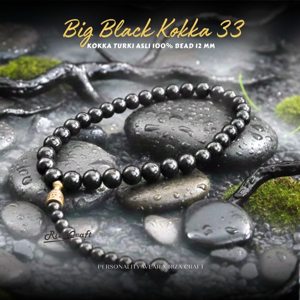 Tasbih 33 Butir Kayu Kokka Kaukah Koka Jumbo Besar 12mm ASLI 100% Arab Turki Mekah Aesthetic