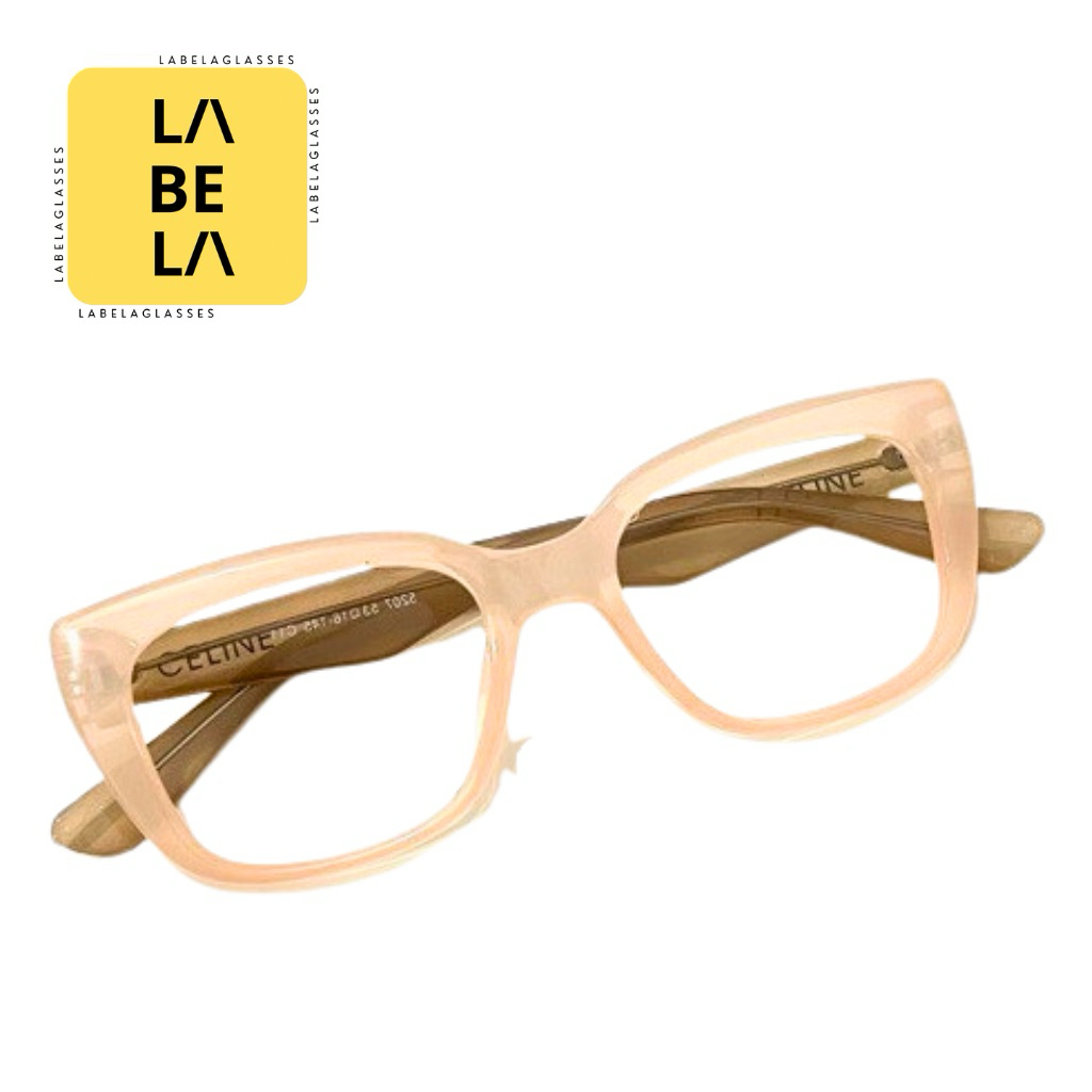 Labela - Frame Kacamata 5207 Cat Eye Retro Lensa Anti Radiasi Photocromic Bluecromic Blueray Minus P