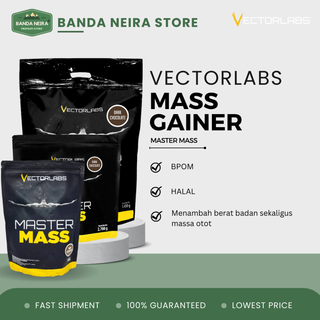 VECTORLABS MASTER MASS MASTERMASS GAINER Protein | 2 - 12 LBS | 900 - 5.450 GR