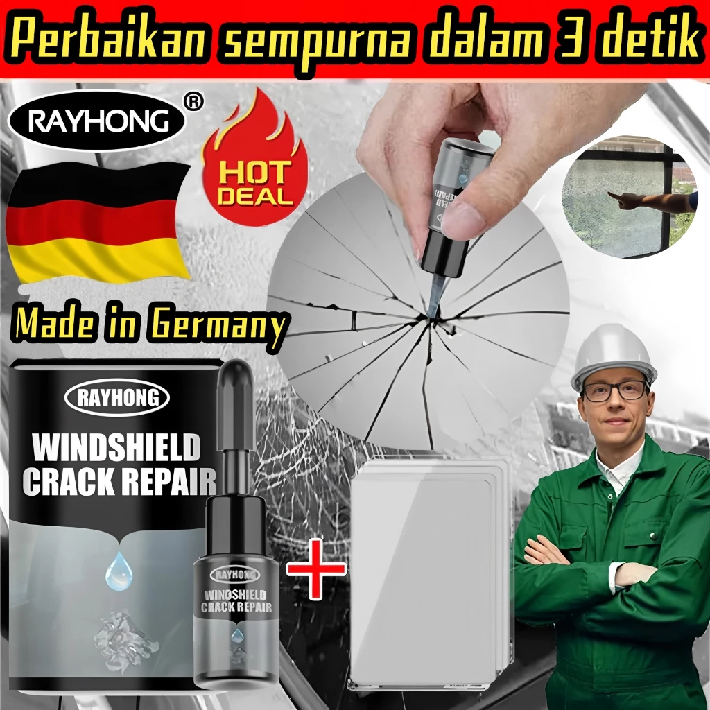 [COD]Kit Reparasi Kaca Mobil & HP - Cairan Perekat Super Kuat, Hilangkan Retak Tanpa Bekas