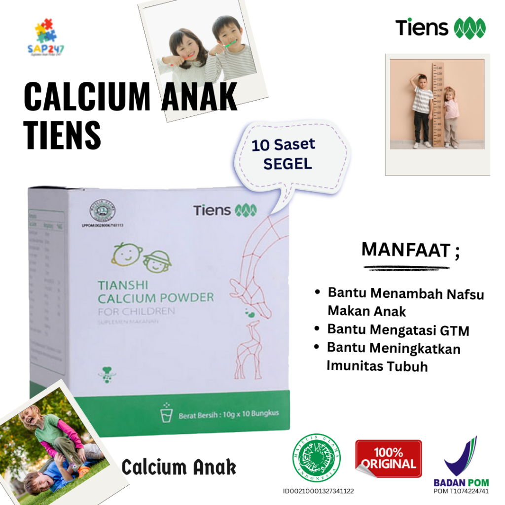 TIENS - Calcium Nutrient Children - Susu Kalsium Anak - Bantu Menjaga Tumbuh Kembang & Gigi Anak
