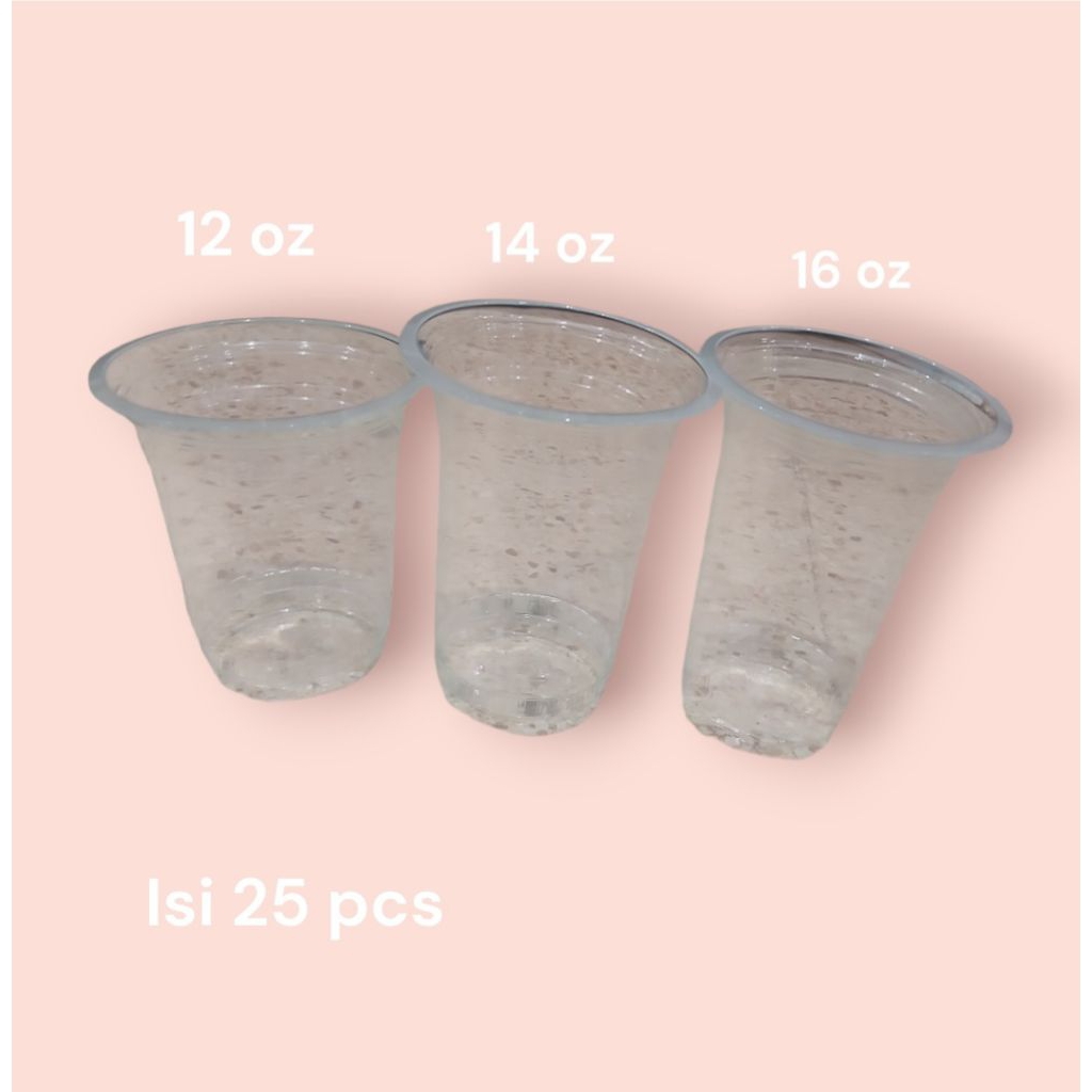 gelas maju 57 datar ukuran 12 oz, 14 oz, dan 16 oz datar