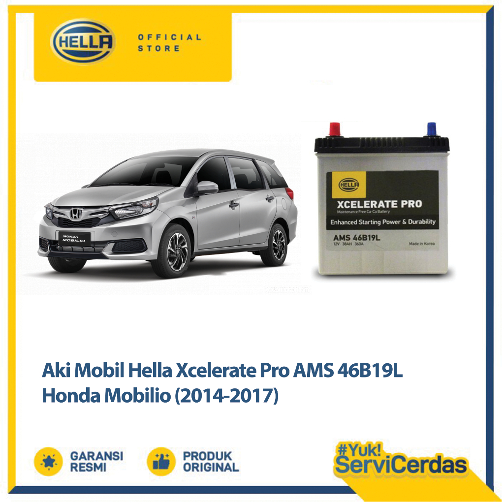 Aki Mobil Hella Honda Mobilio 2014 - 2017 XCELERATE PRO AMS NS40ZL - Aki Mobil Kering