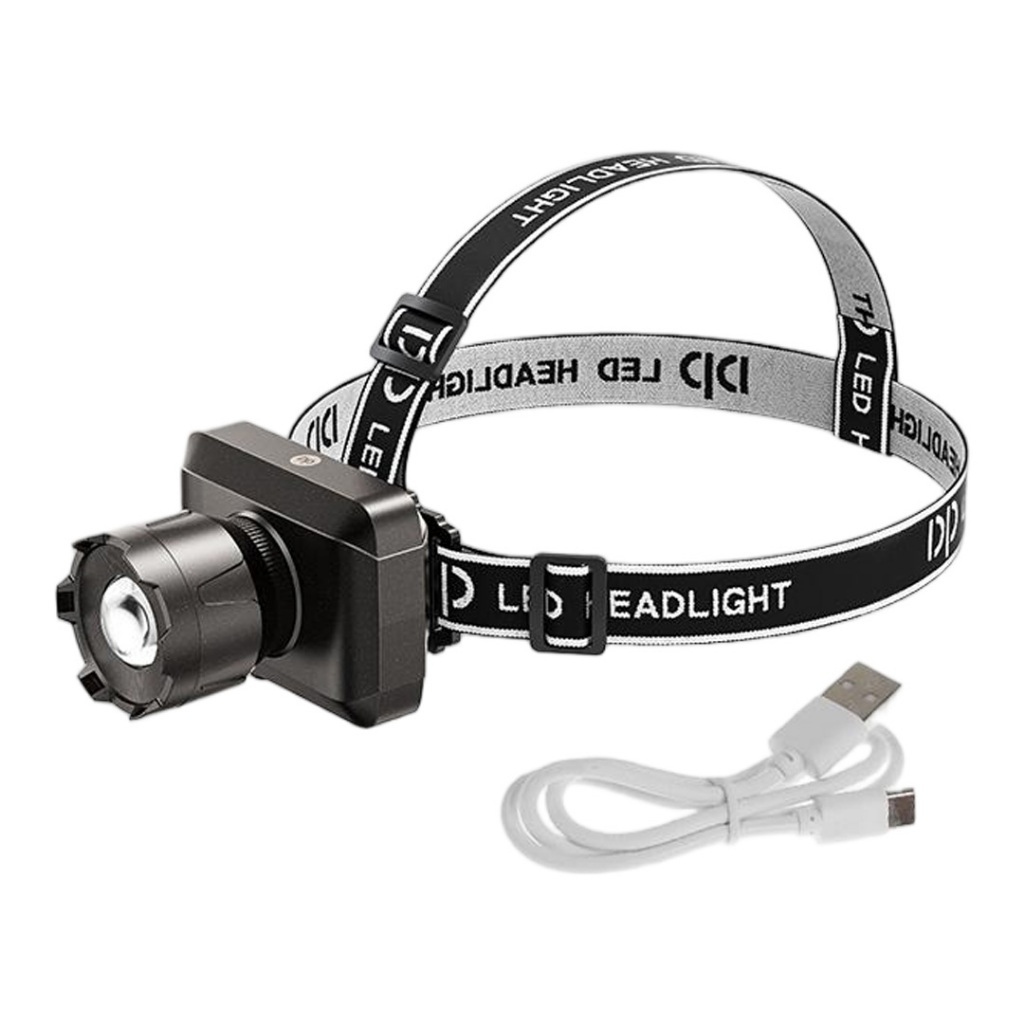 DP Telescopic Zoom Headlamp 10W Berdaya Tinggi & Tahan Lama 4 Mode Pencahayaan,Bright LED for Campin