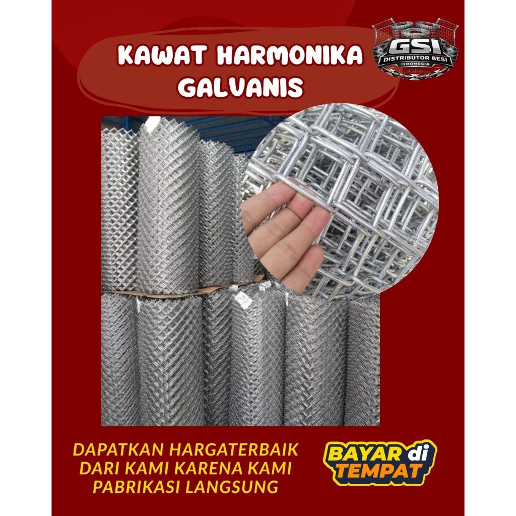 KAWAT HARMONIKA GALVANIS ANTI KARAT PANJANG 10 METER