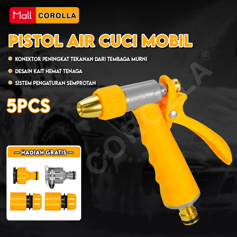 Corolla Tora Water Gun Kuningan Set Quick Coupler