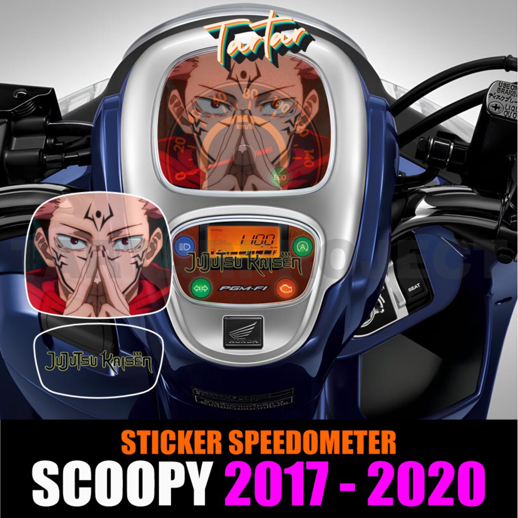 Sticker Stiker Spido / Speedometer Transparant Anime Scoopy 2017 - 2019
