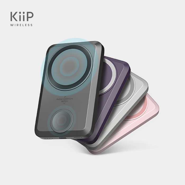 KiiP Wireless EW31 2in1 Power Bank Wireless Magnetic Powerbank Iwatch 10000 mAh Type C PD Fast Charg