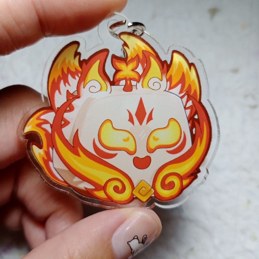 ganci Empyrean Kitsune Blox Fruit Keychain gantungan kunci Blox Fruit