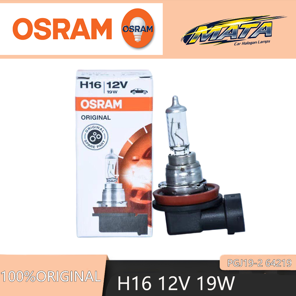 Osram H16 12v 19w Standard Foglamp Lampu Kabut Kuning  Avanza-Xenia-Rush-Terios-Sigra-Calya-Agya-Ayl
