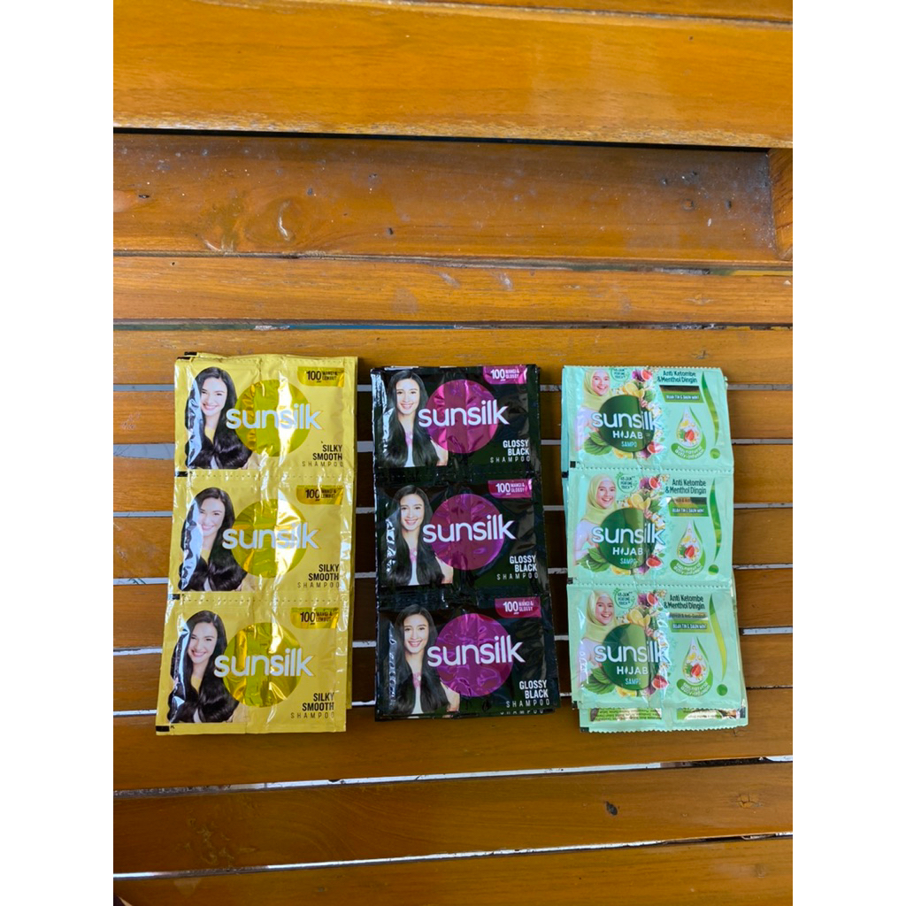 Sunsilk Sampo Sunsilk Renceng ( 1 renceng isi 24 pcs )Sunsilk Silky Smooth atau kuning Sunsilk Glosy