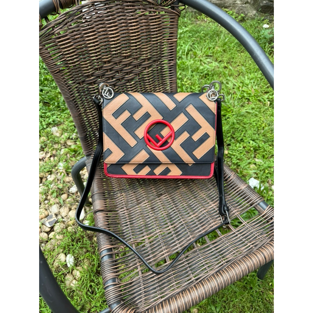 CLEARANCE SALE Fendi Kan I Logo Shoulder Bag Preloved