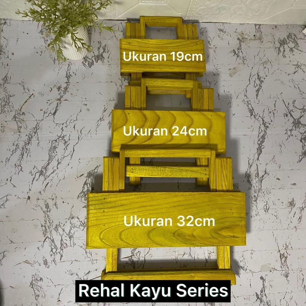 [ REHAL KAYU SERIES ] Rehal Kayu / Meja Al Qur'an Meja Lipat Kayu Ringan / Meja Laptop Kayu Ukuran L