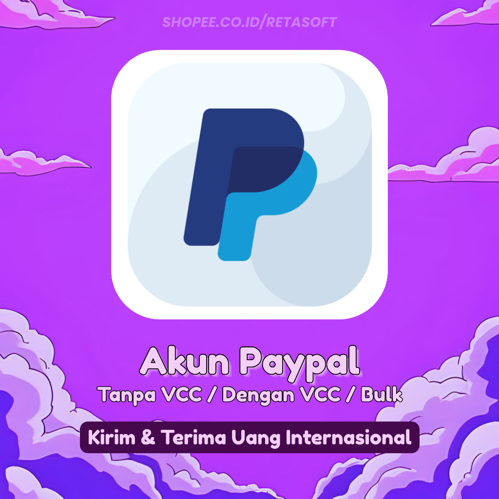Akun Paypal | Personal Account | Bisa Bulk Order | Full Garansi
