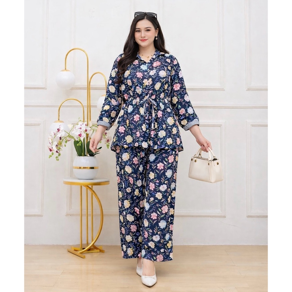 S09 SETELAN ONE SET PIYAMA WANITA RAYON LENGAN PANJANG 1051