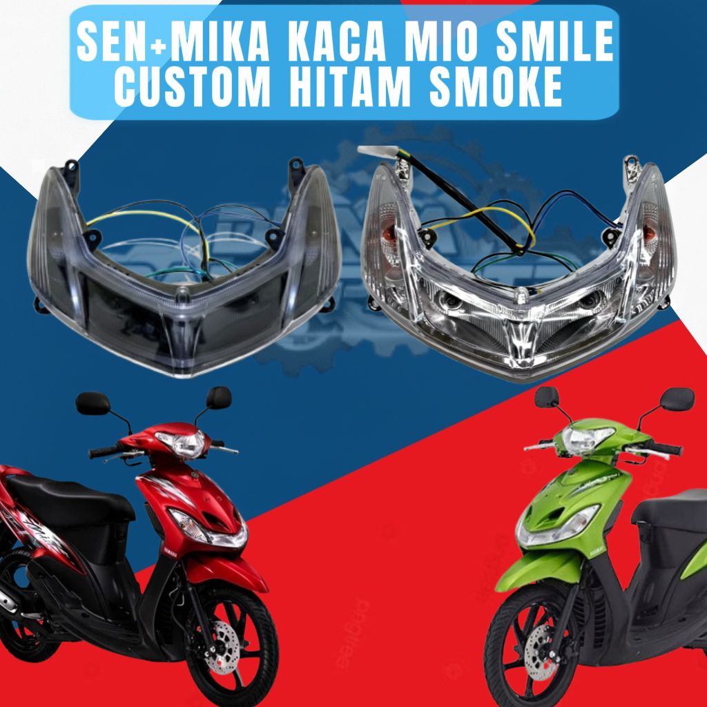 Sen Mio smile custom hitam smoke