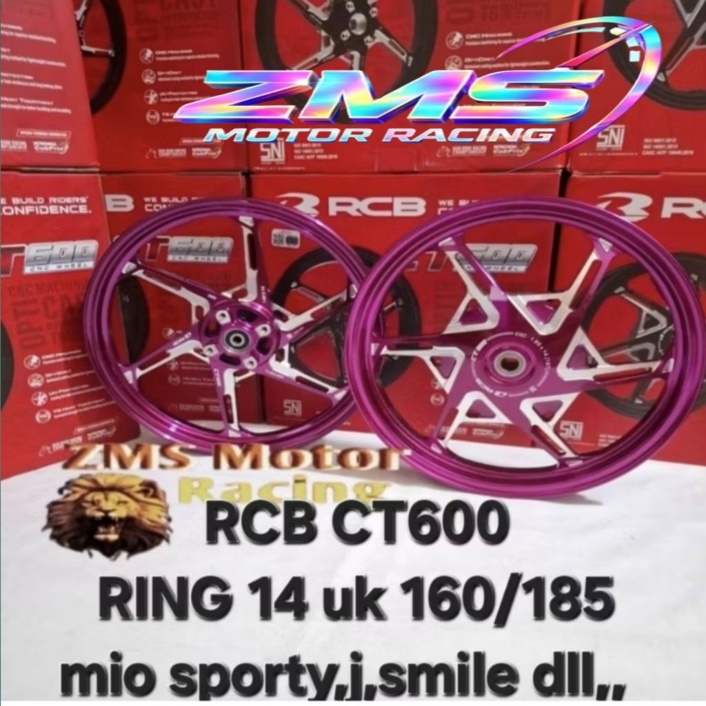VELG RACING RCB CT600 YAMAHA ECO RING 14 UKURAN 1.60/1.85 MIO,MIO SPORTY MIO J MIO SMILE DLL