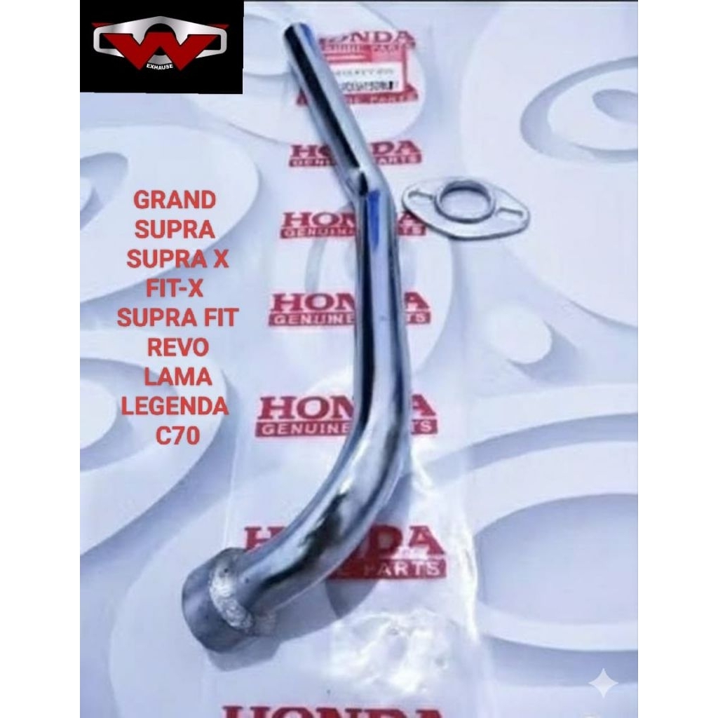 leher/pipa knalpot ori supra grand legenda fit-x c70 pnp tinggal pasang