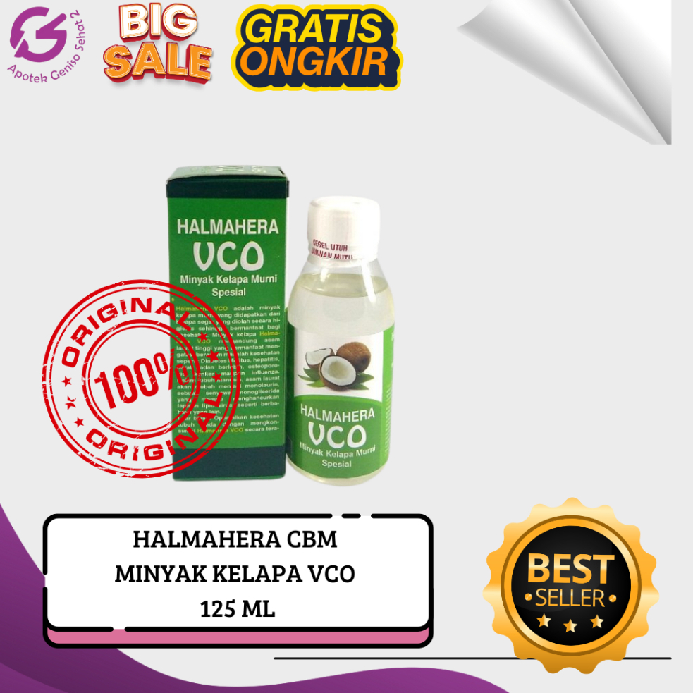 HALMAHERA CMB MINYAK KELAPA VCO 125ML - MINYAK KELAPA MURNI