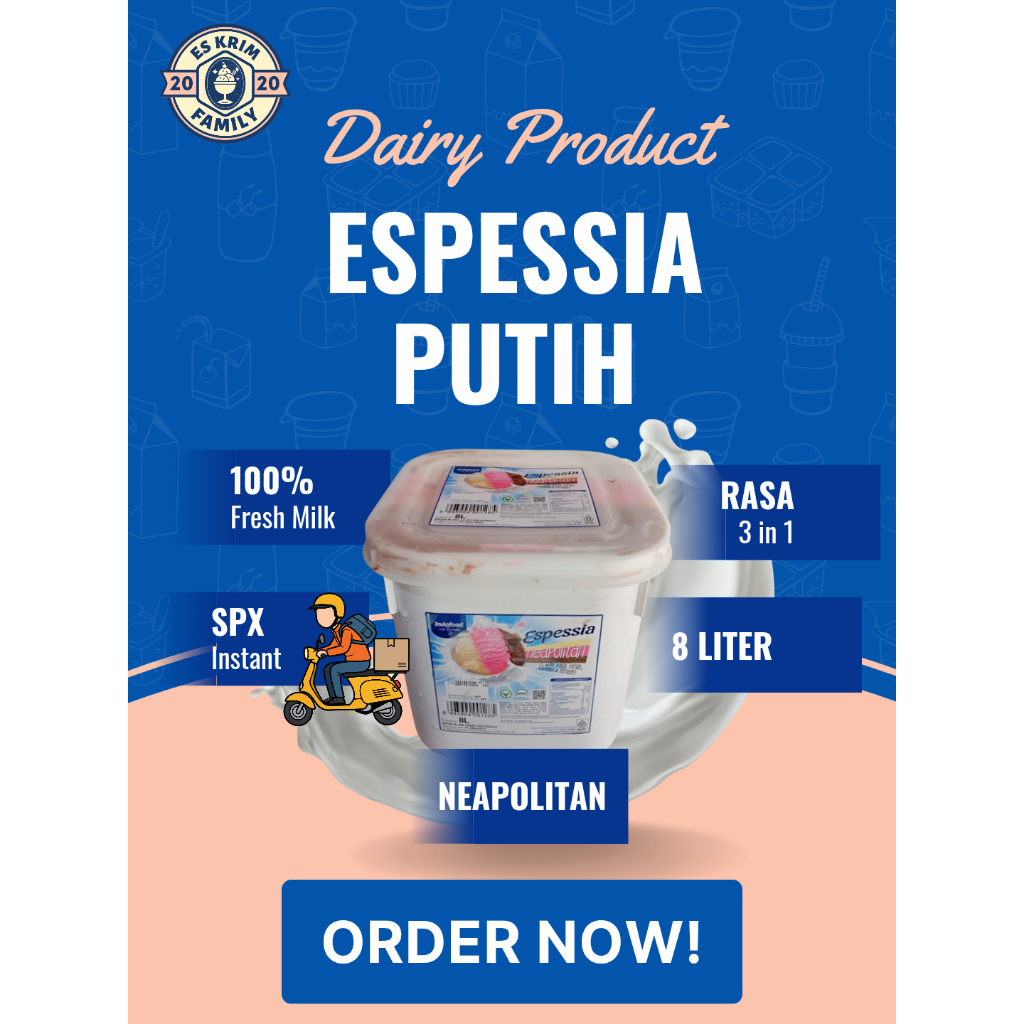 es krim neapolitan Indofood 3 rasa vanilla, strawbery, cokelat
