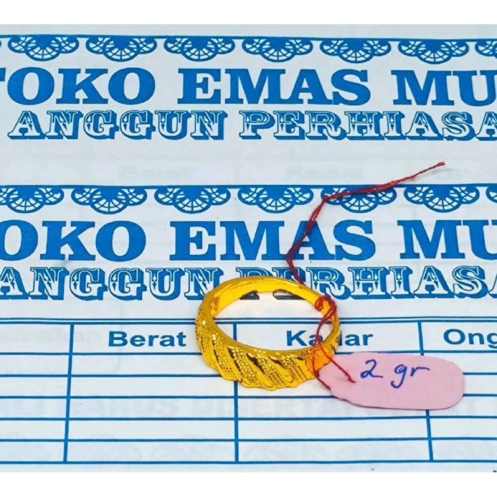 Cincin Wanita Premium Motif Spiral Perhiasan Wanita Rings Berlapis Emas Muda Model Terbaru