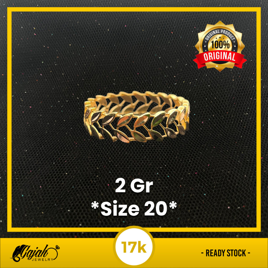 Cincin Emas 17K - Toko Emas Gajah - 2 Gram 8232