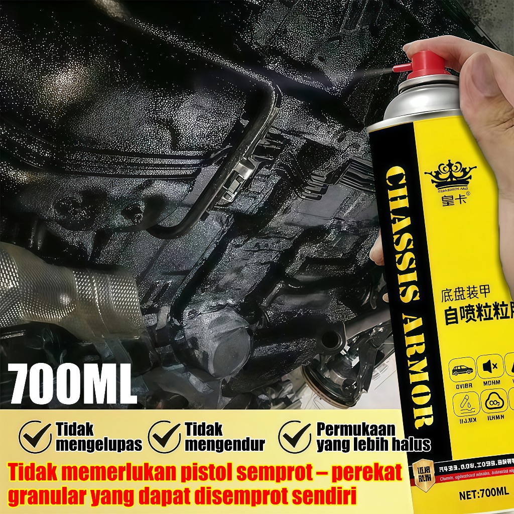 Anti karat semprot besi kolong mobil 700ML cat anti karat mobil bagian bawah hitam Waterproof pelapi