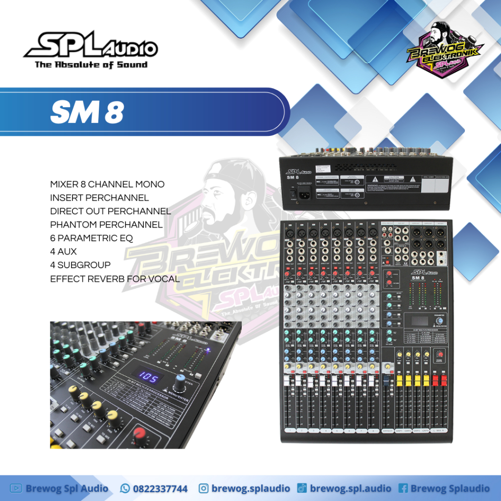 MIXER SPL SM 8 ORIGINAL BREWOG SPL AUDIO