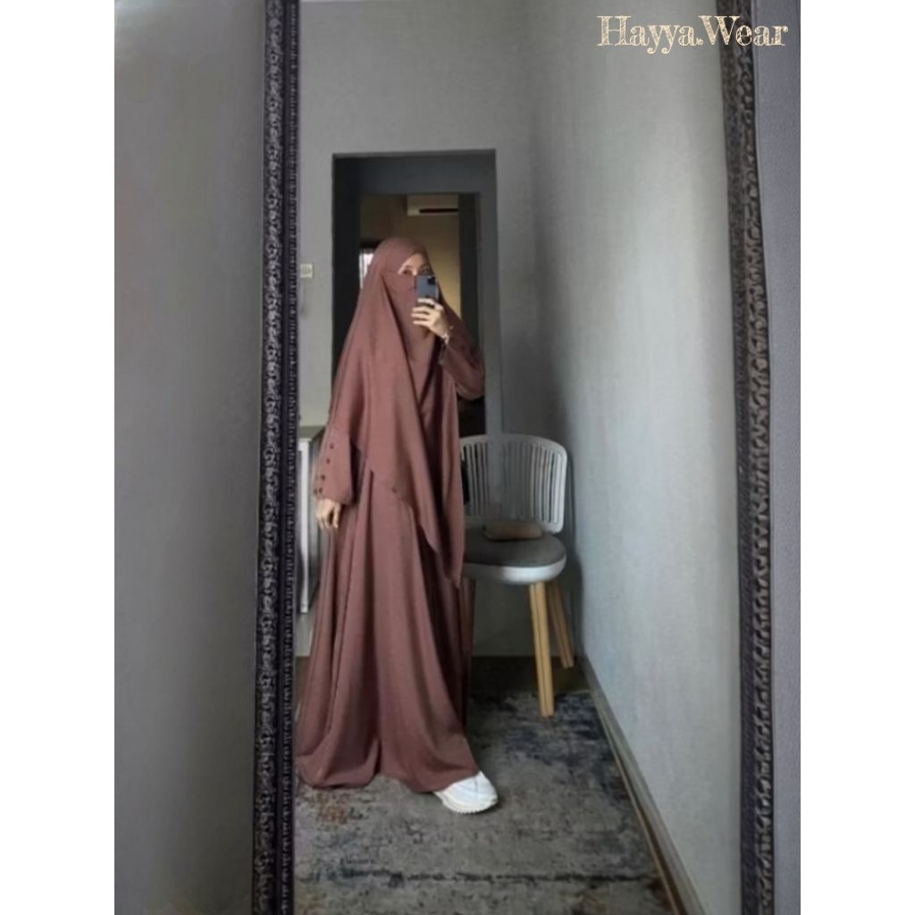 Gamis Polos Syar'i Set Hijab