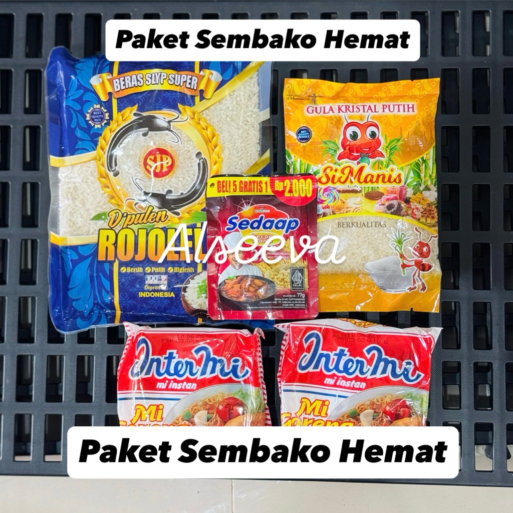(PAKET HEMAT SEMBAKO) Beras Minyak Gula Kecap