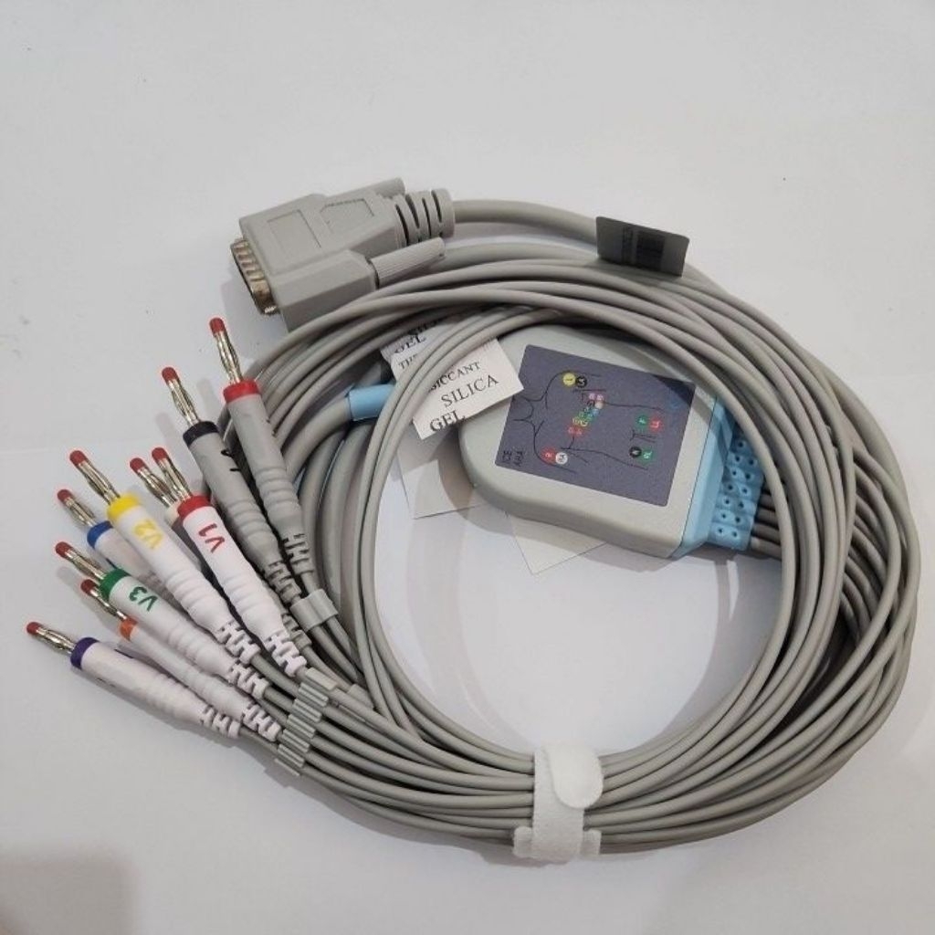 Kabel Ekg Zoncare 15 Pin 10 Lead / Kabel Ecg Zoncare
