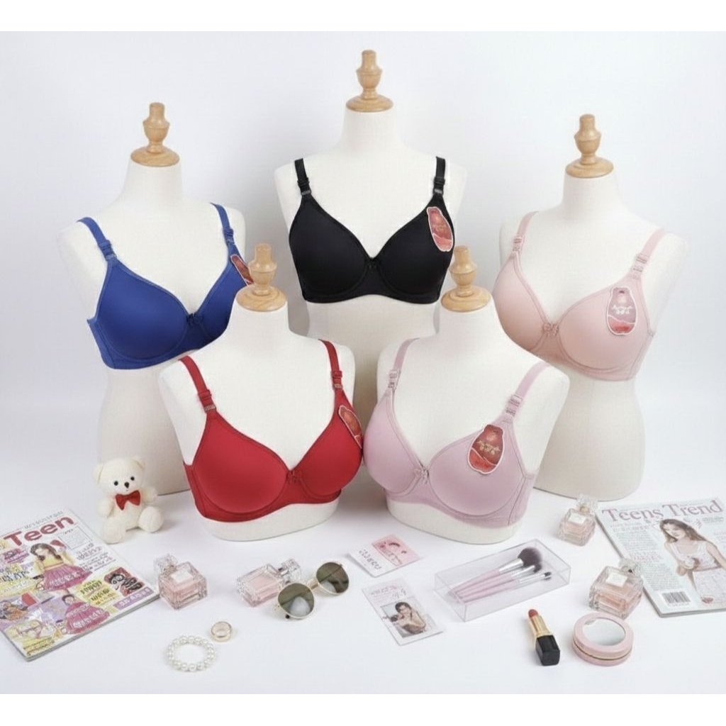 ART 026 | 6 PCS (SETENGAH LUSIN) BRA | BH MAN TING YA KAIT 3 BRA TANPA KAWAT MAN TING YA