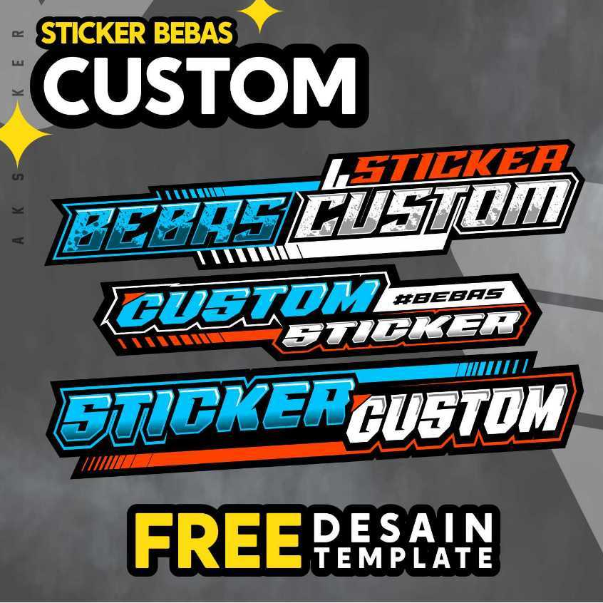 Sticker Racing Custom Satuan Nama Suka Suka Sticker Custom Stiker