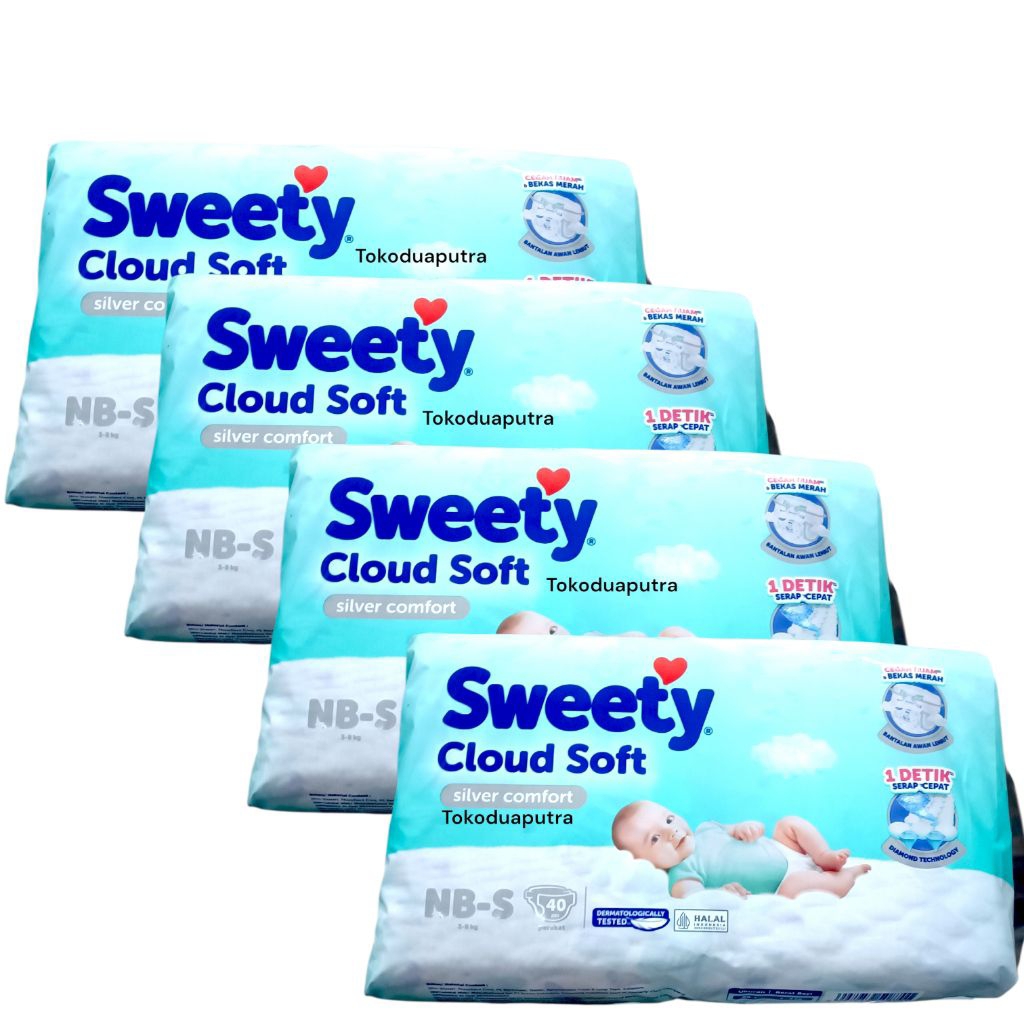 4 BALL - Popok Sweety Silver Comfort NB-S 40 / Sweety Silver NB- S 40 / Popok Bayi baru lahir Sweety