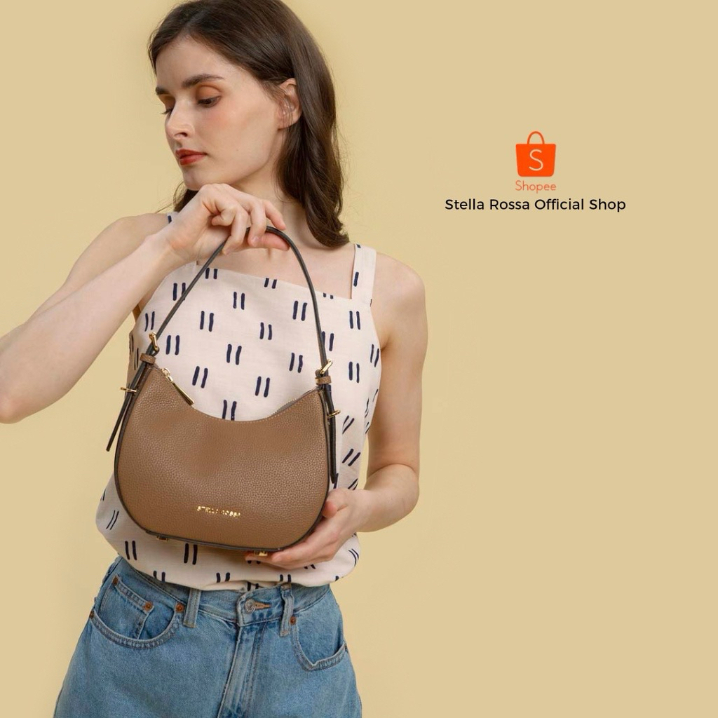 Stella rossa moony small shoulder sling bag taupe preloved